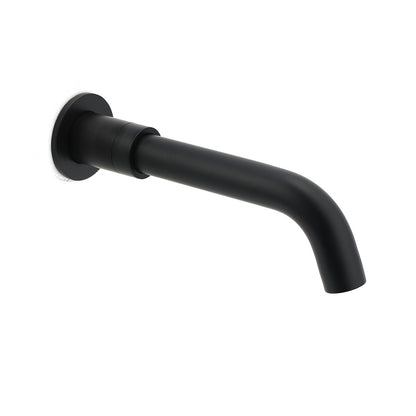 Matt Black Round Wall Mount Basin Faucet Bubble Water Outlet Bath Tub Spout Set V1233-SP902BL
