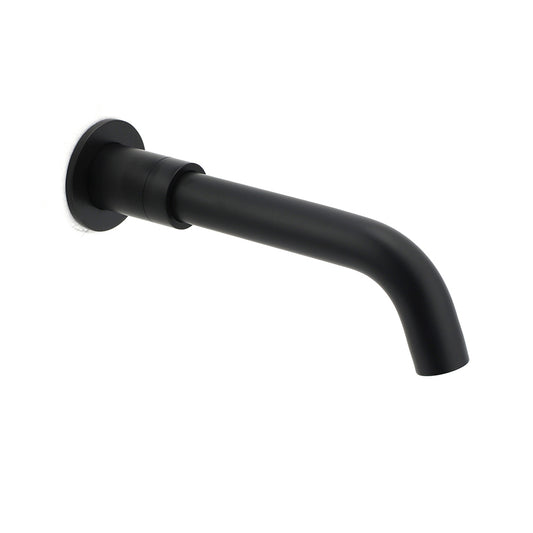 Matt Black Round Wall Mount Basin Faucet Bubble Water Outlet Bath Tub Spout Set V1233-SP902BL