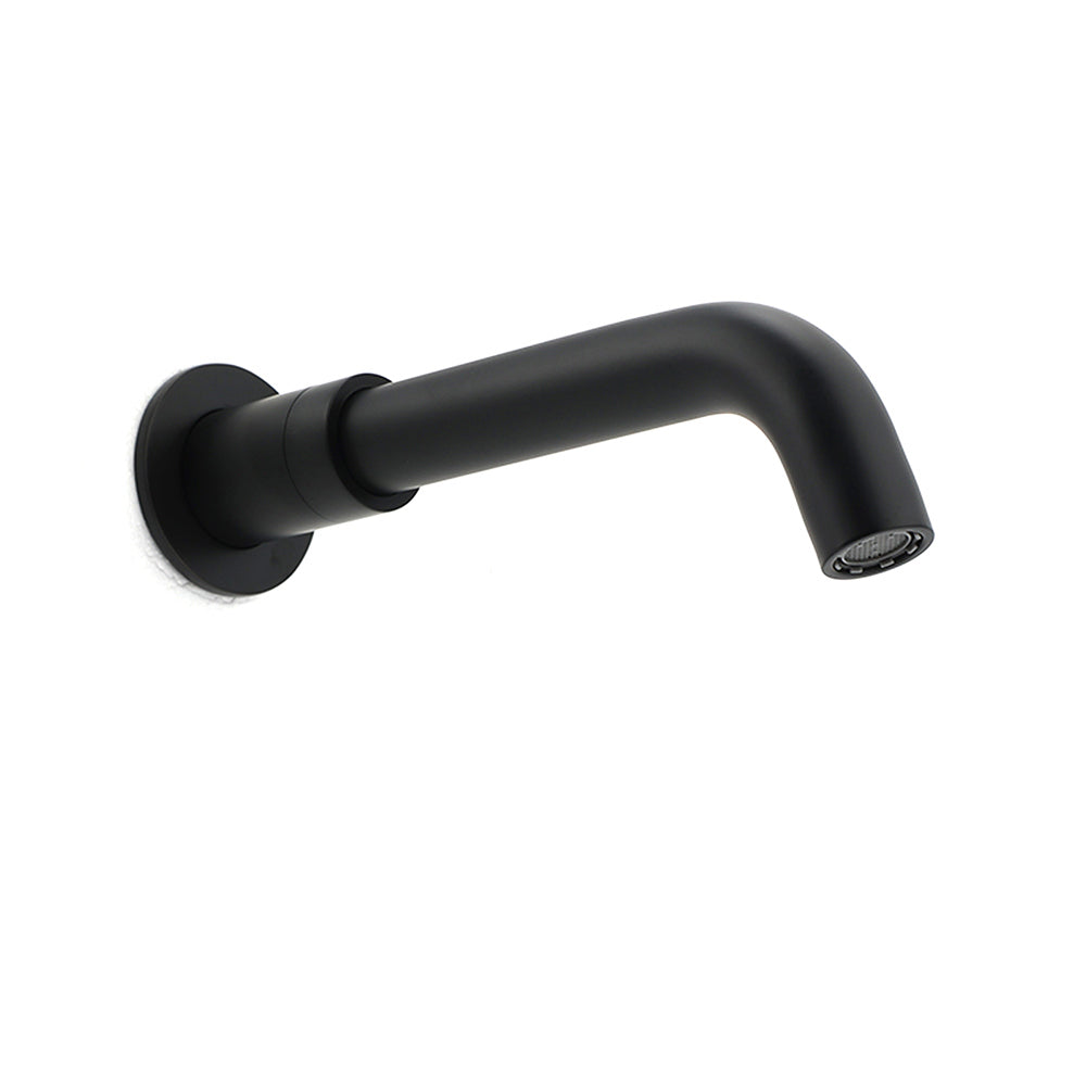 Matt Black Round Wall Mount Basin Faucet Bubble Water Outlet Bath Tub Spout Set V1233-SP902BL