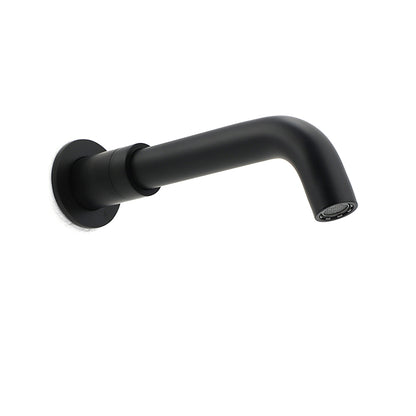 Matt Black Round Wall Mount Basin Faucet Bubble Water Outlet Bath Tub Spout Set V1233-SP902BL