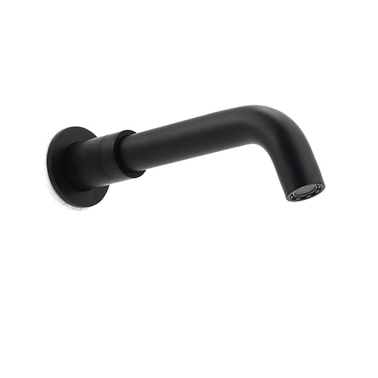 Matt Black Round Wall Mount Basin Faucet Bubble Water Outlet Bath Tub Spout Set V1233-SP902BL
