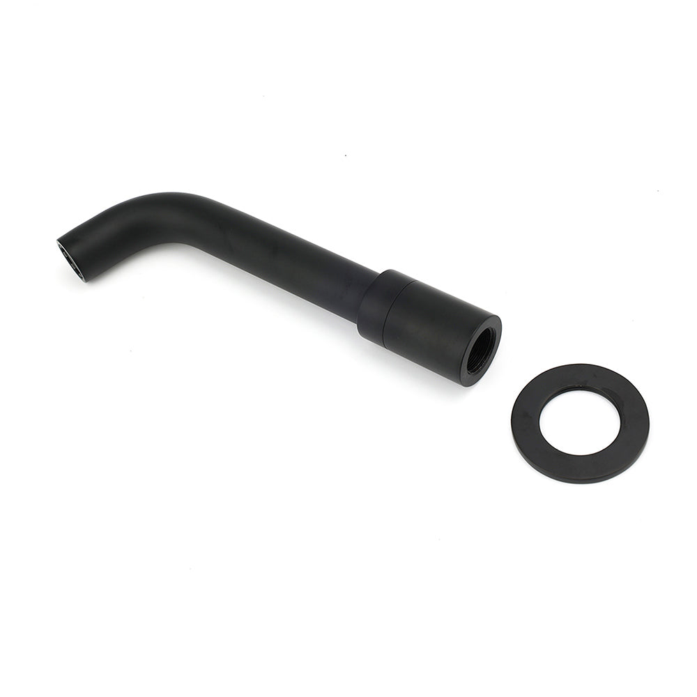 Matt Black Round Wall Mount Basin Faucet Bubble Water Outlet Bath Tub Spout Set V1233-SP902BL