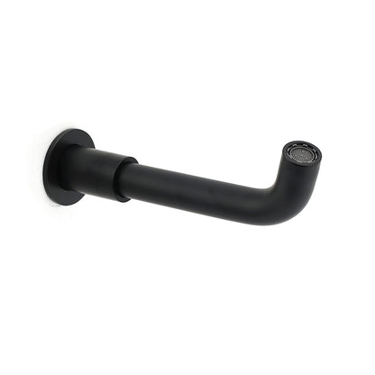 Matt Black Round Wall Mount Basin Faucet Bubble Water Outlet Bath Tub Spout Set V1233-SP902BL