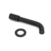 Matt Black Round Wall Mount Basin Faucet Bubble Water Outlet Bath Tub Spout Set V1233-SP902BL