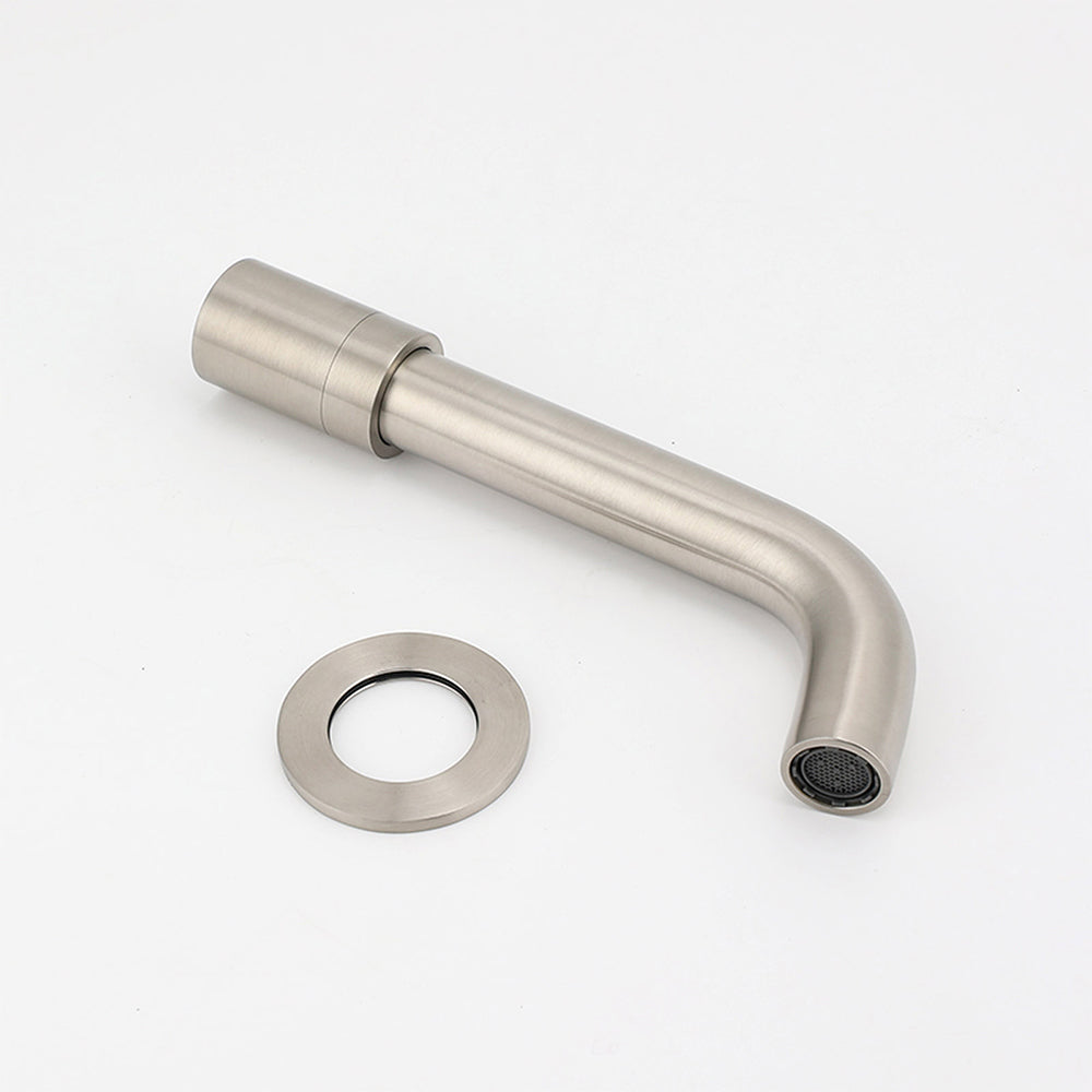 Brushed Nickel Silver Round Swivel Basin Faucet Bubble Water Outlet Bath Tub Spout V1233-SP902BN