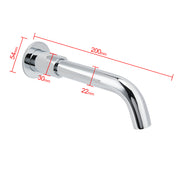 Round Chrome Curve Swivel Basin Faucet Bubble Water Outlet Swivel Bathtub Spout V1233-SP902CR