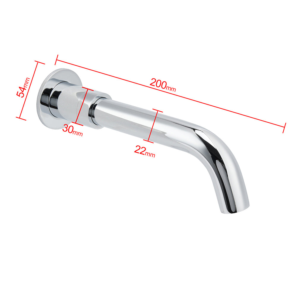 Round Chrome Curve Swivel Basin Faucet Bubble Water Outlet Swivel Bathtub Spout V1233-SP902CR