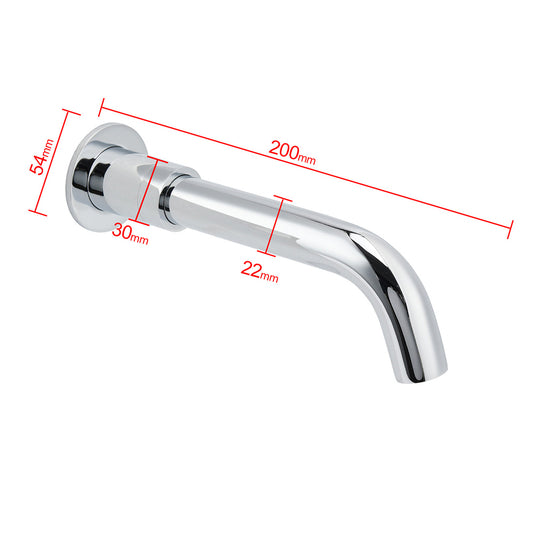 Round Chrome Curve Swivel Basin Faucet Bubble Water Outlet Swivel Bathtub Spout V1233-SP902CR