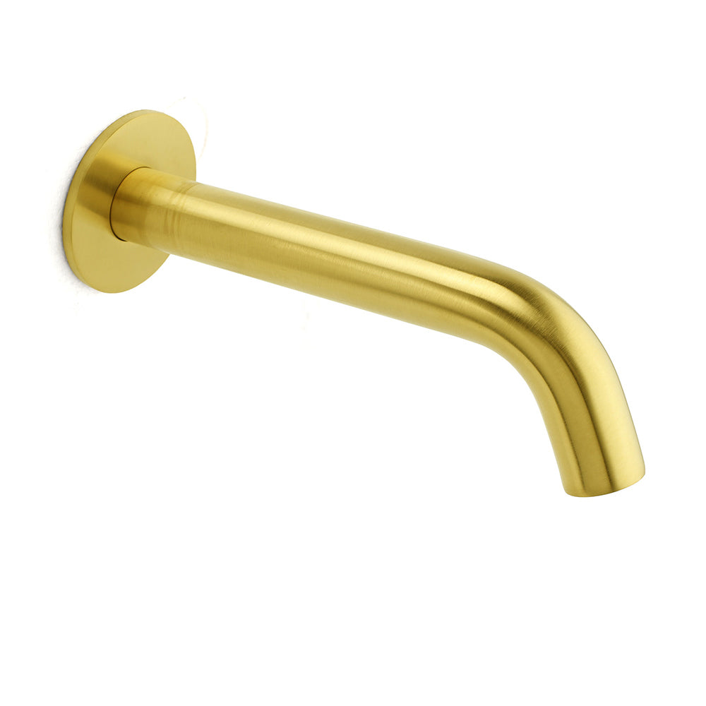 Brushed Gold Round Curve Bathtub Spout Stainless Steel Faucet Water Outlet Tap V1233-SP903BG