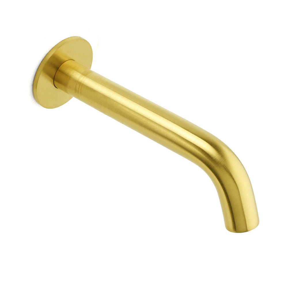 Brushed Gold Round Curve Bathtub Spout Stainless Steel Faucet Water Outlet Tap V1233-SP903BG