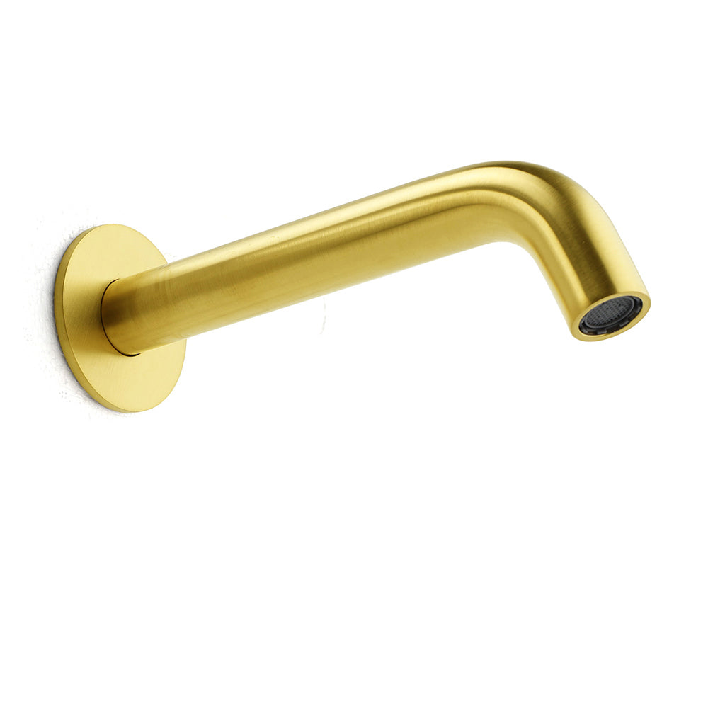 Brushed Gold Round Curve Bathtub Spout Stainless Steel Faucet Water Outlet Tap V1233-SP903BG
