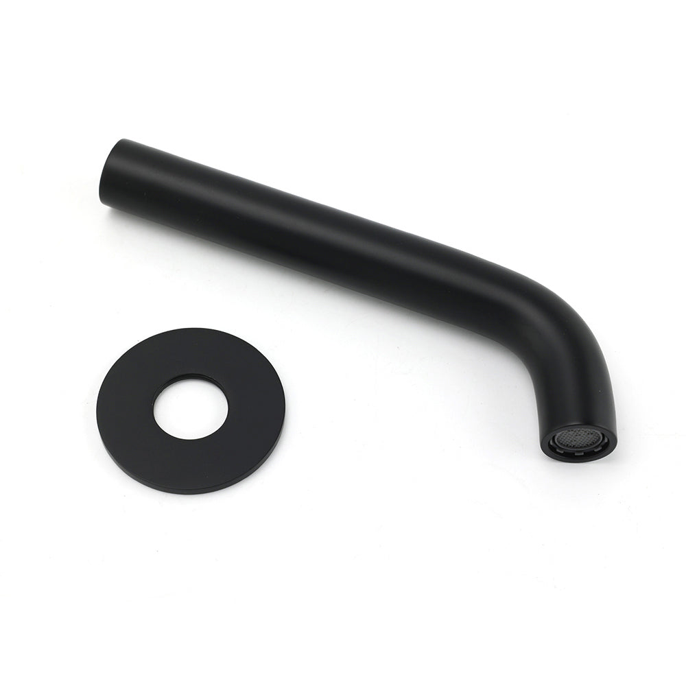 Matt Black Round Basin Faucet Bubble Water Outlet Stainless Steel Bath Tub Spout V1233-SP903BL