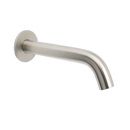 Brushed Nickel Round Curve Basin Bubble Faucet Water Outlet Bath Tub Wall Spout V1233-SP903BN