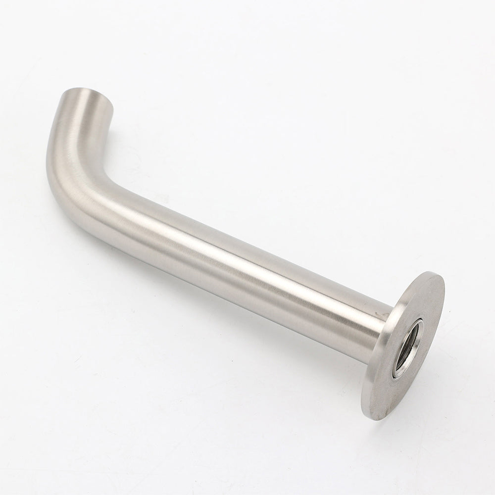 Brushed Nickel Round Curve Basin Bubble Faucet Water Outlet Bath Tub Wall Spout V1233-SP903BN
