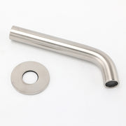 Brushed Nickel Round Curve Basin Bubble Faucet Water Outlet Bath Tub Wall Spout V1233-SP903BN