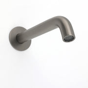 Gun Metal Grey Round Bathtub Spout Basin Curve Faucet Bubble Wall Mounted Outlet V1233-SP903GM