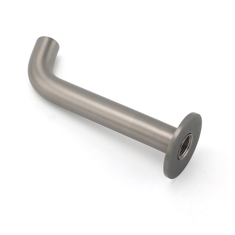 Gun Metal Grey Round Bathtub Spout Basin Curve Faucet Bubble Wall Mounted Outlet V1233-SP903GM
