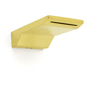 Brushed Gold Square Cubic Shower Bathtub Waterfall Spout Filler Outlet 1/2" End V1233-SP904BG