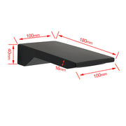 Bathroom Matt Black Square Bathtub Waterfall Filler Outlet 1/2" End Wall Spout V1233-SP904BL