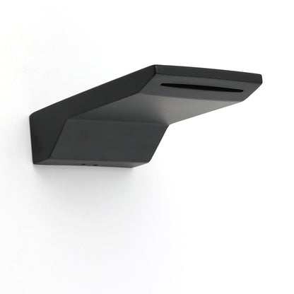 Bathroom Matt Black Square Bathtub Waterfall Filler Outlet 1/2" End Wall Spout V1233-SP904BL