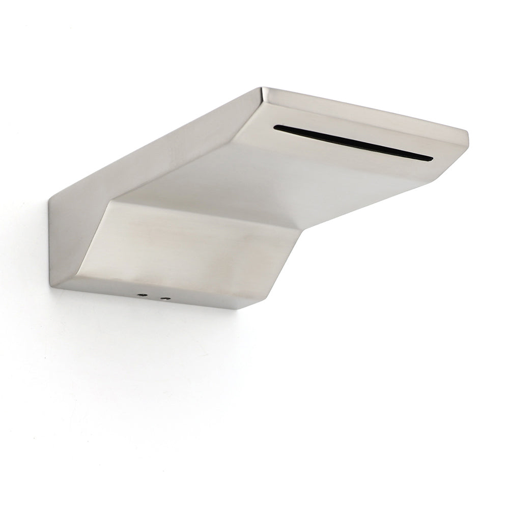 Brushed Nickel Square Cubic Shower Bathtub Waterfall Outlet Wall Mounted Spout V1233-SP904BN
