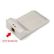 Brushed Nickel Square Cubic Shower Bathtub Waterfall Outlet Wall Mounted Spout V1233-SP904BN