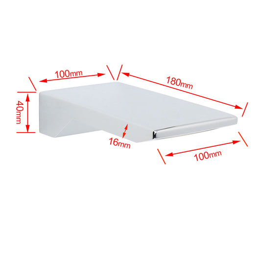 Chrome Square Shower Bath Tub Filler Waterfall Spout Faucet Outlet 1/2 Inch End V1233-SP904CR