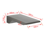 Gun Metal Grey Square Stainless Steel Bathtub Flat Spout Waterfall Filler Outlet V1233-SP904GM