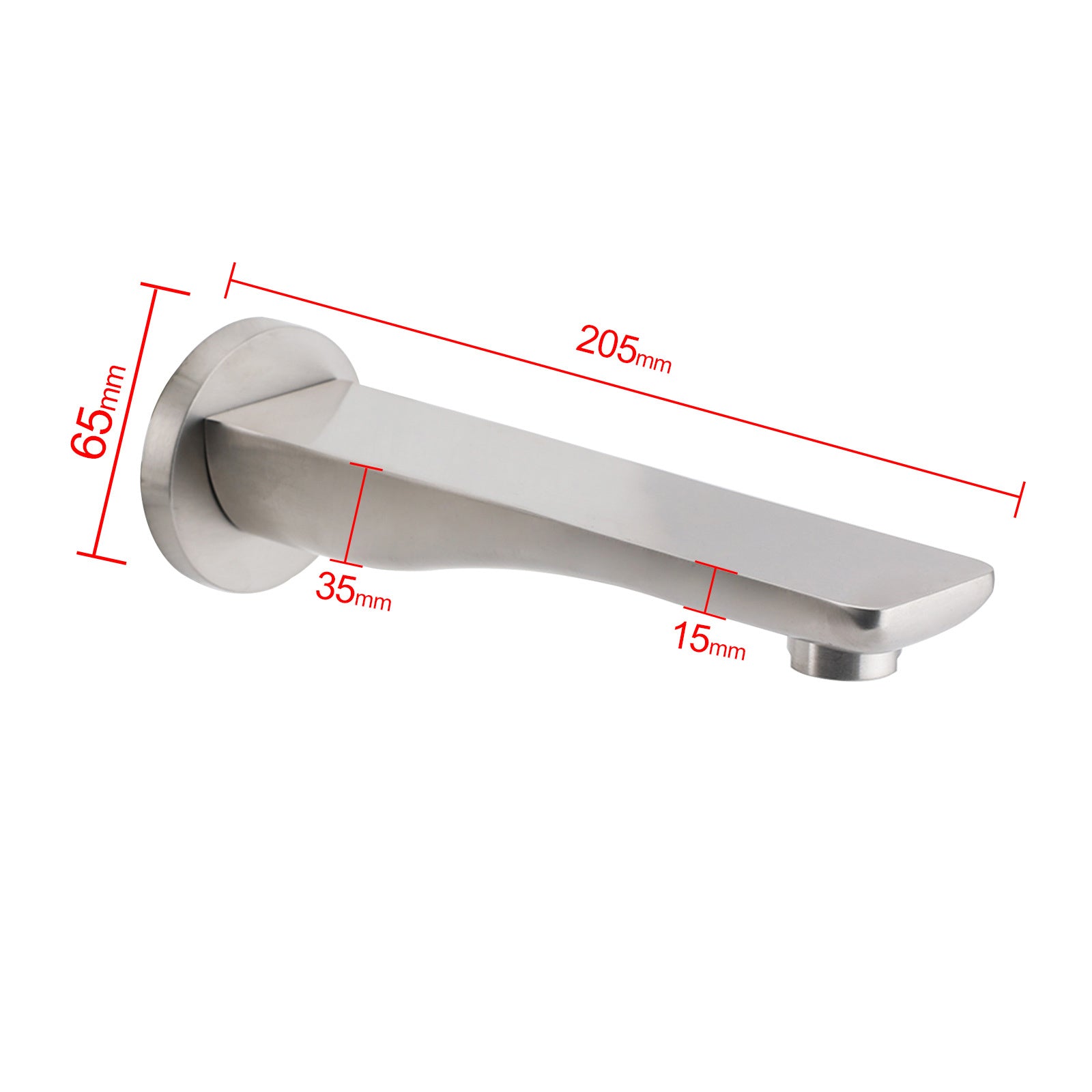 Brushed Nickel Round Bathtub Bubble Outlet Wall Mounted Spout Stainless Steel V1233-SP905BN