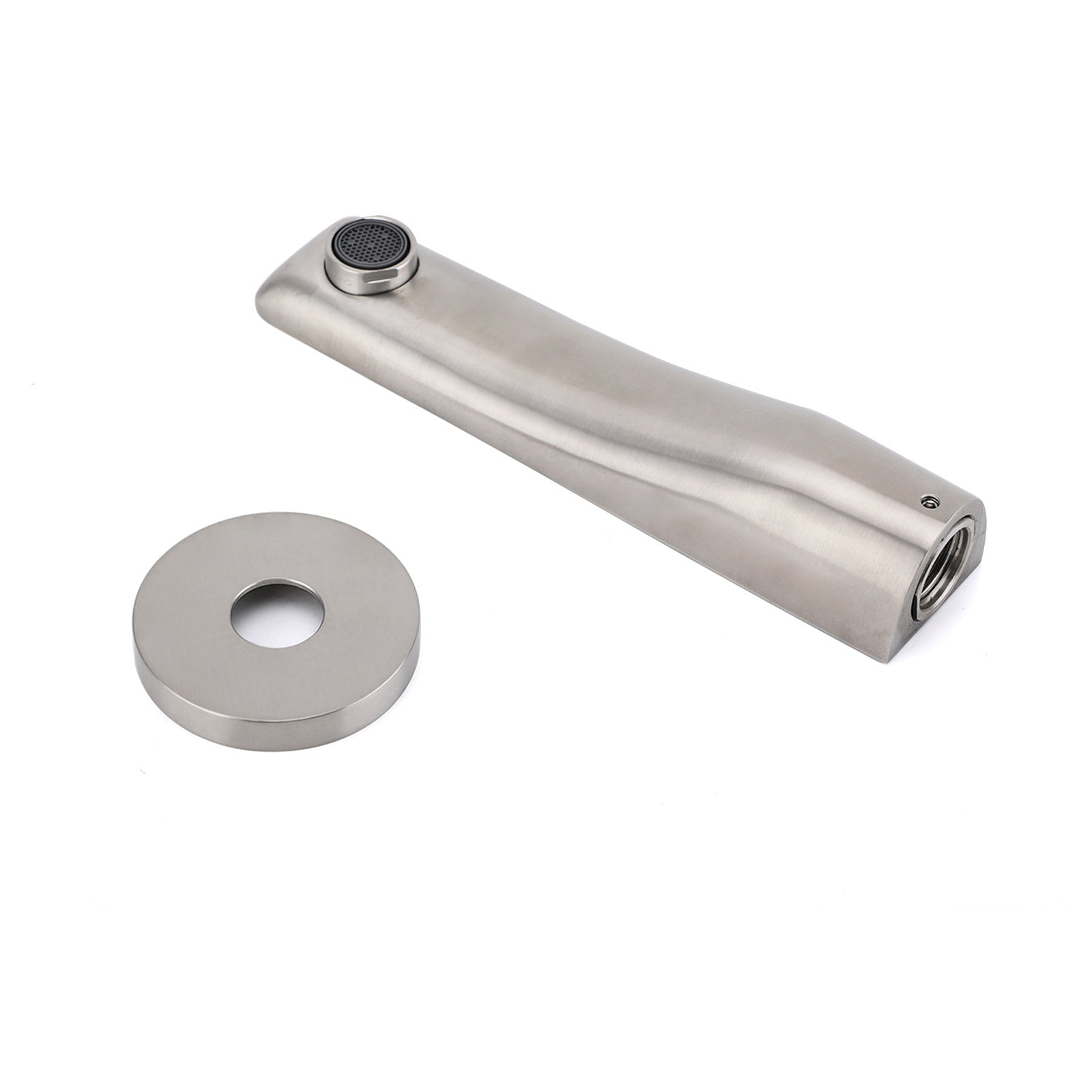 Brushed Nickel Round Bathtub Bubble Outlet Wall Mounted Spout Stainless Steel V1233-SP905BN