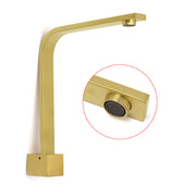 Brushed Gold Square Bathroom Spout Gooseneck Arm Bathtub Filler Tap Water Outlet V1233-SP910BG