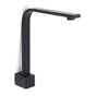 Black Gooseneck Arm High Rise Wall Mounted Bathtub Square Spout Water Outlet V1233-SP910BL