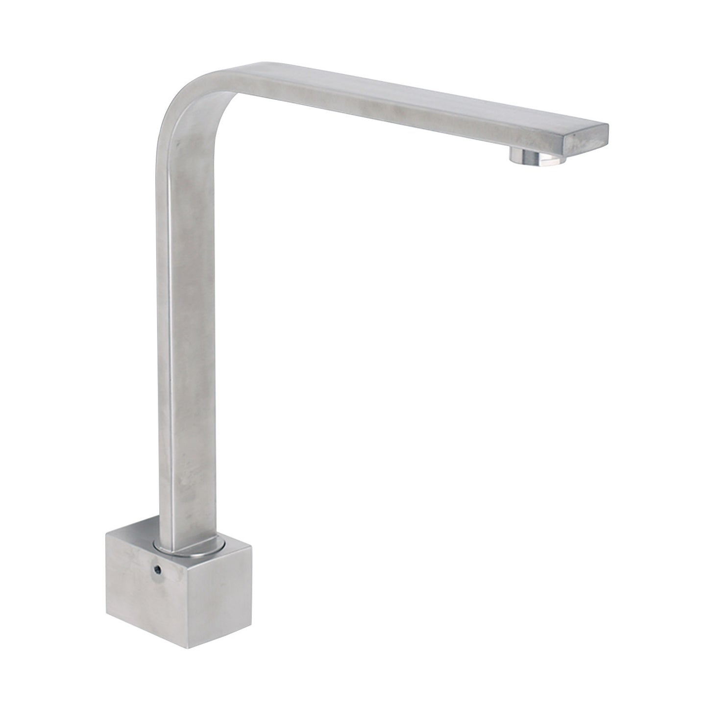 Brushed Nickel Square Spout Gooseneck Arm High Rise Bathtub Filler Water Outlet V1233-SP910BS