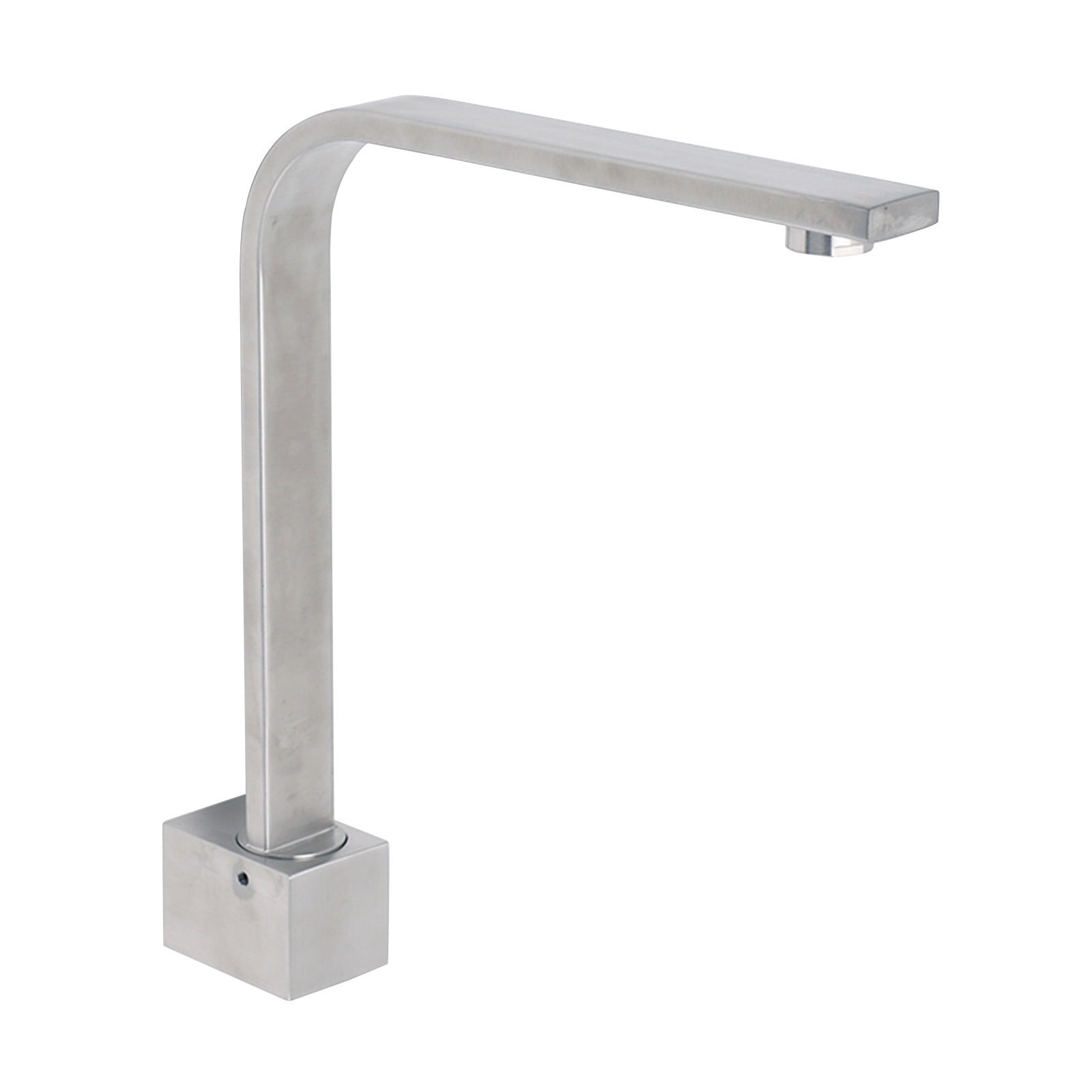 Brushed Nickel Square Spout Gooseneck Arm High Rise Bathtub Filler Water Outlet V1233-SP910BS