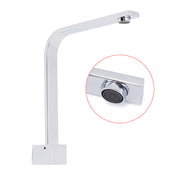 Square Chrome Gooseneck Arm Wall Mounted Swivel Bathtub Spout Faucet Outlet Set V1233-SP910CR