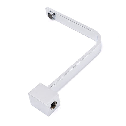 Square Chrome Gooseneck Arm Wall Mounted Swivel Bathtub Spout Faucet Outlet Set V1233-SP910CR