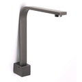 Gun Metal Square Bathroom Swivel Spout Gooseneck Arm Bathtub Filler Tap Outlet V1233-SP910GM