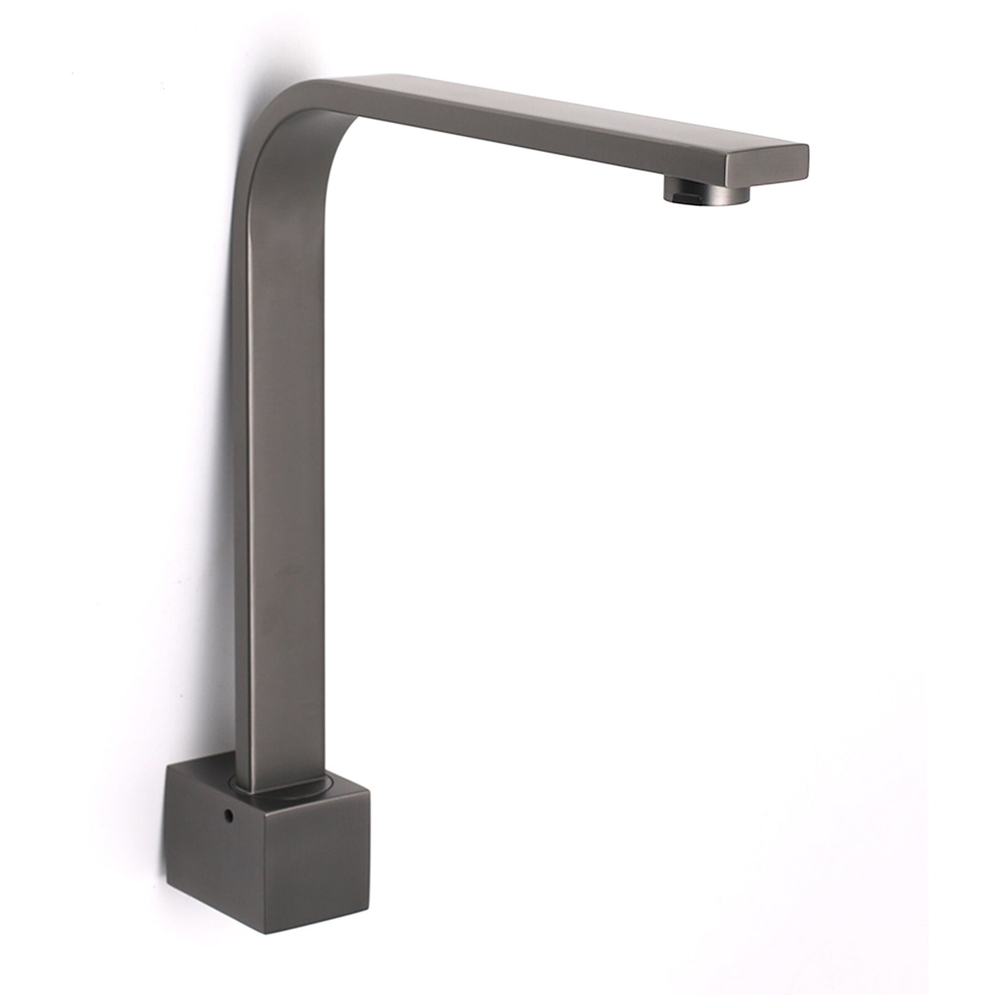 Gun Metal Square Bathroom Swivel Spout Gooseneck Arm Bathtub Filler Tap Outlet V1233-SP910GM