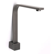 Gun Metal Square Bathroom Swivel Spout Gooseneck Arm Bathtub Filler Tap Outlet V1233-SP910GM