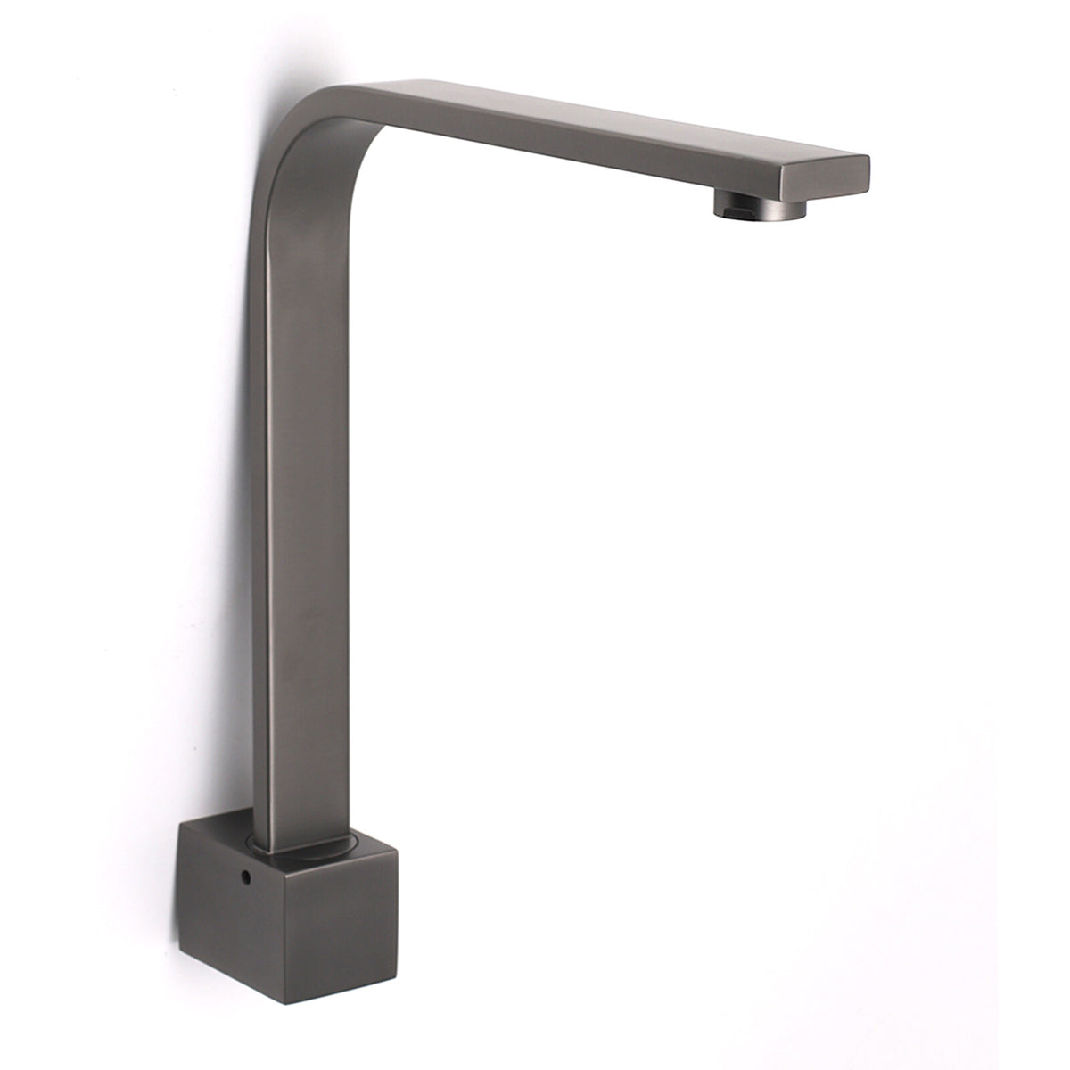 Gun Metal Square Bathroom Swivel Spout Gooseneck Arm Bathtub Filler Tap Outlet V1233-SP910GM