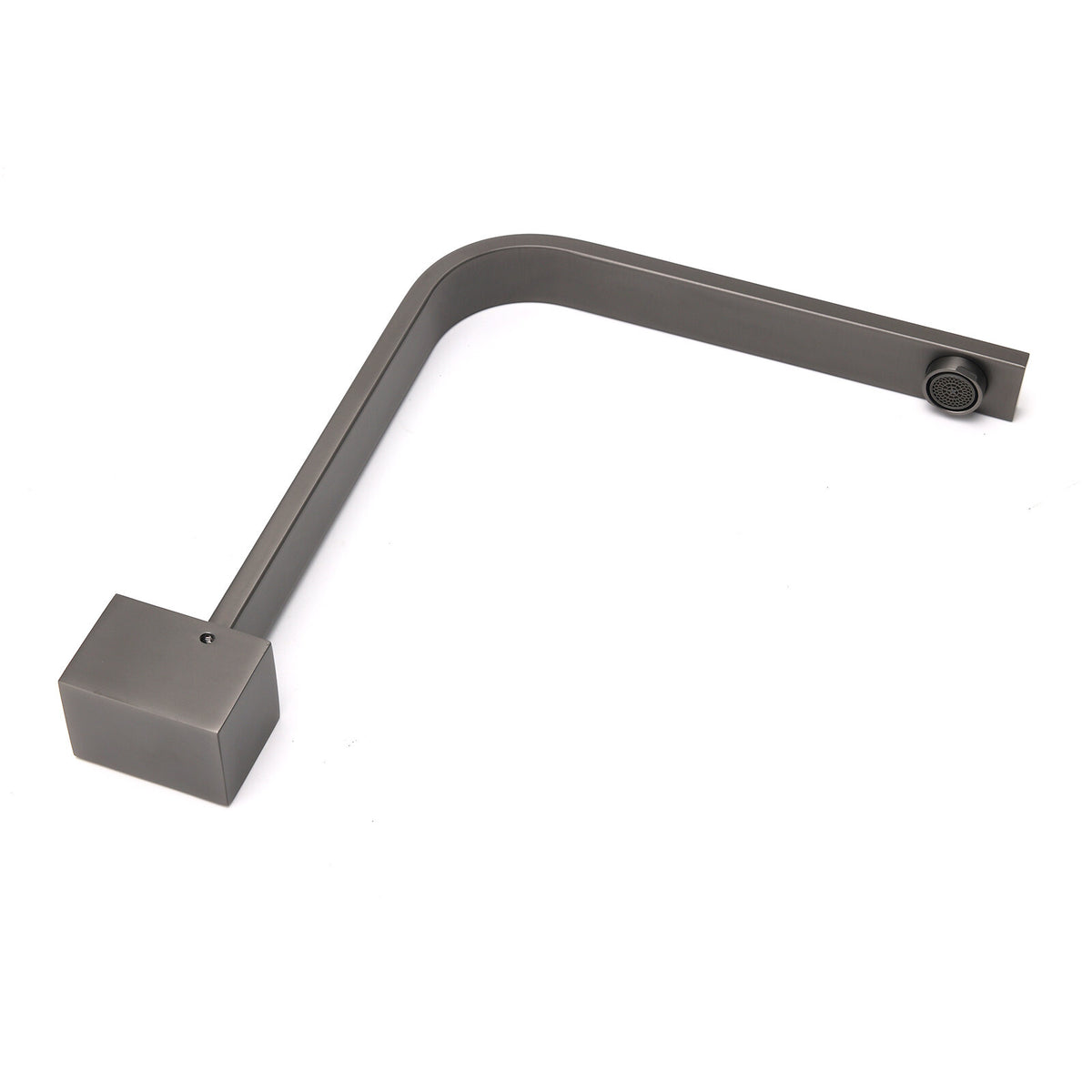 Gun Metal Square Bathroom Swivel Spout Gooseneck Arm Bathtub Filler Tap Outlet V1233-SP910GM