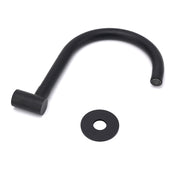 Matt Black Round Gooseneck Arm Faucet Outlet Wall Mounted Bath Tub Filler Spout V1233-SP913BL