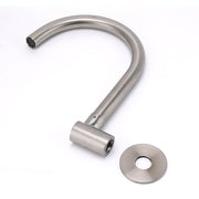 Brushed Nickel Round Gooseneck Arm Faucet Water Outlet Wall Mount Bathtub Spout V1233-SP913BS