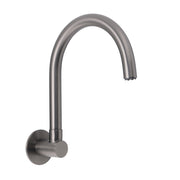 Gun Metal Bathroom Tub Filler Round Gooseneck Arm Faucet Water Outlet Wall Spout V1233-SP913GM