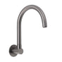 Gun Metal Bathroom Tub Filler Round Gooseneck Arm Faucet Water Outlet Wall Spout V1233-SP913GM