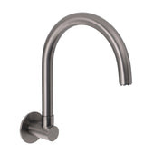 Gun Metal Bathroom Tub Filler Round Gooseneck Arm Faucet Water Outlet Wall Spout V1233-SP913GM