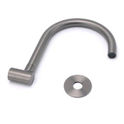 Gun Metal Bathroom Tub Filler Round Gooseneck Arm Faucet Water Outlet Wall Spout V1233-SP913GM