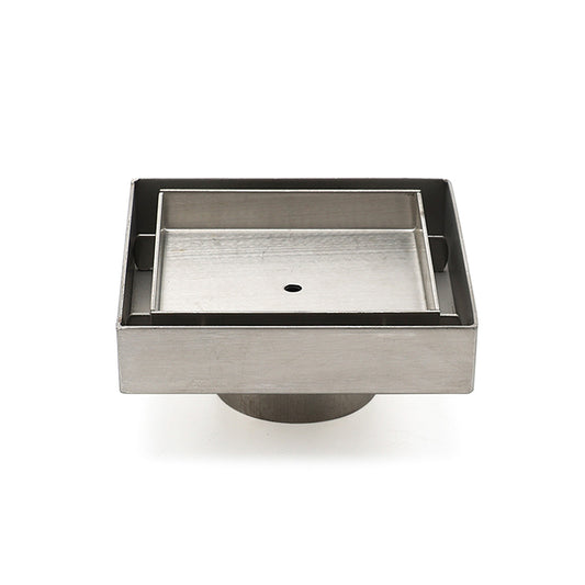 Stainless Steel 100mm Square Tile Insert Shower Grate Floor Drain 50mm Outlet V1233-SQTI0100D50