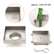Stainless Steel 100mm Square Tile Insert Shower Grate Floor Drain 50mm Outlet V1233-SQTI0100D50