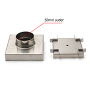 Stainless Steel 100mm Square Tile Insert Shower Grate Floor Drain 50mm Outlet V1233-SQTI0100D50